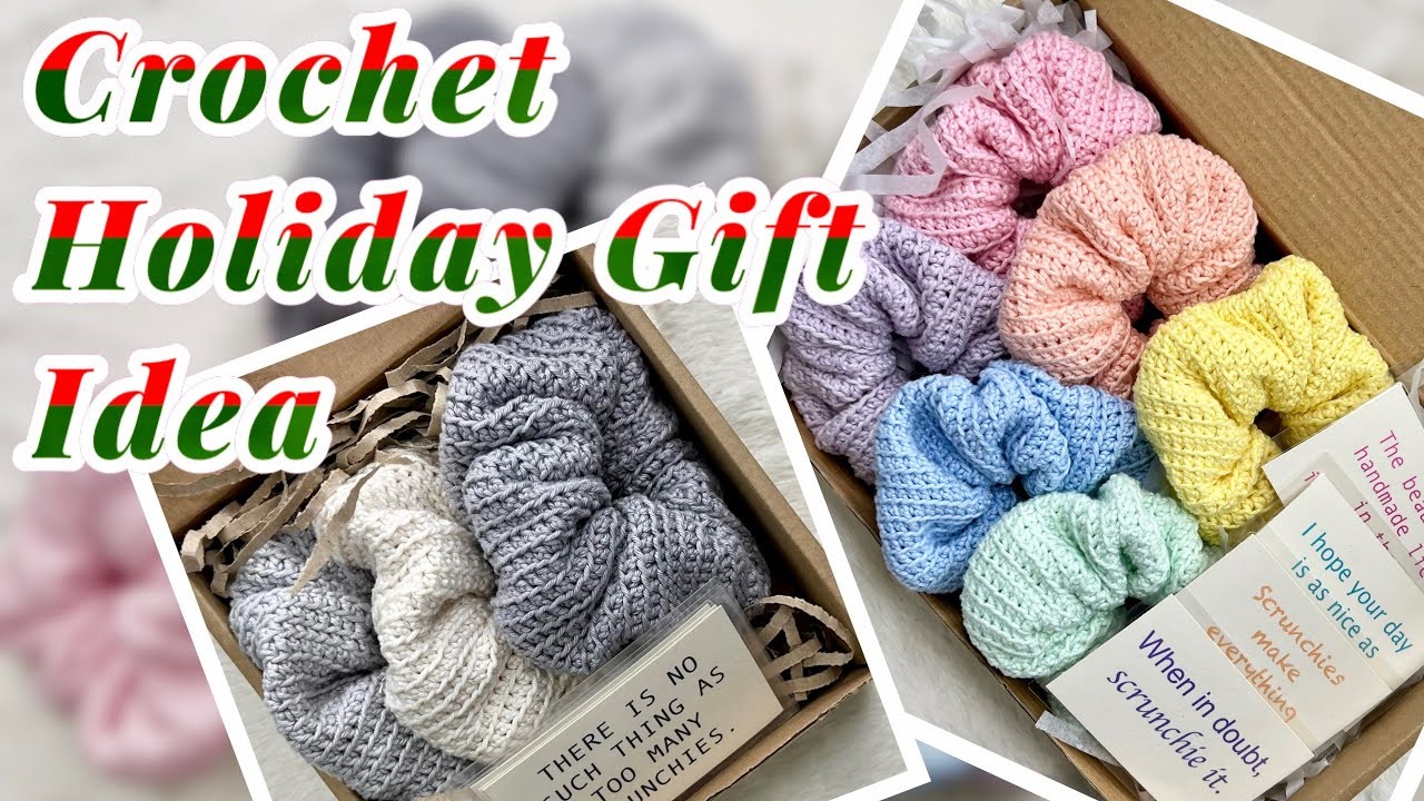 Holiday Gift Idea - Crochet Scrunchies || Quick and Easy Crochet Gift Idea