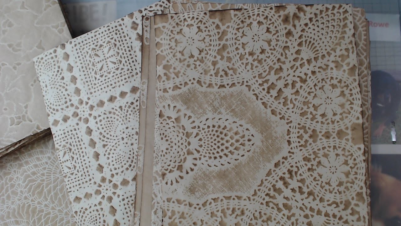 How I make my lacey coffee stained paper!