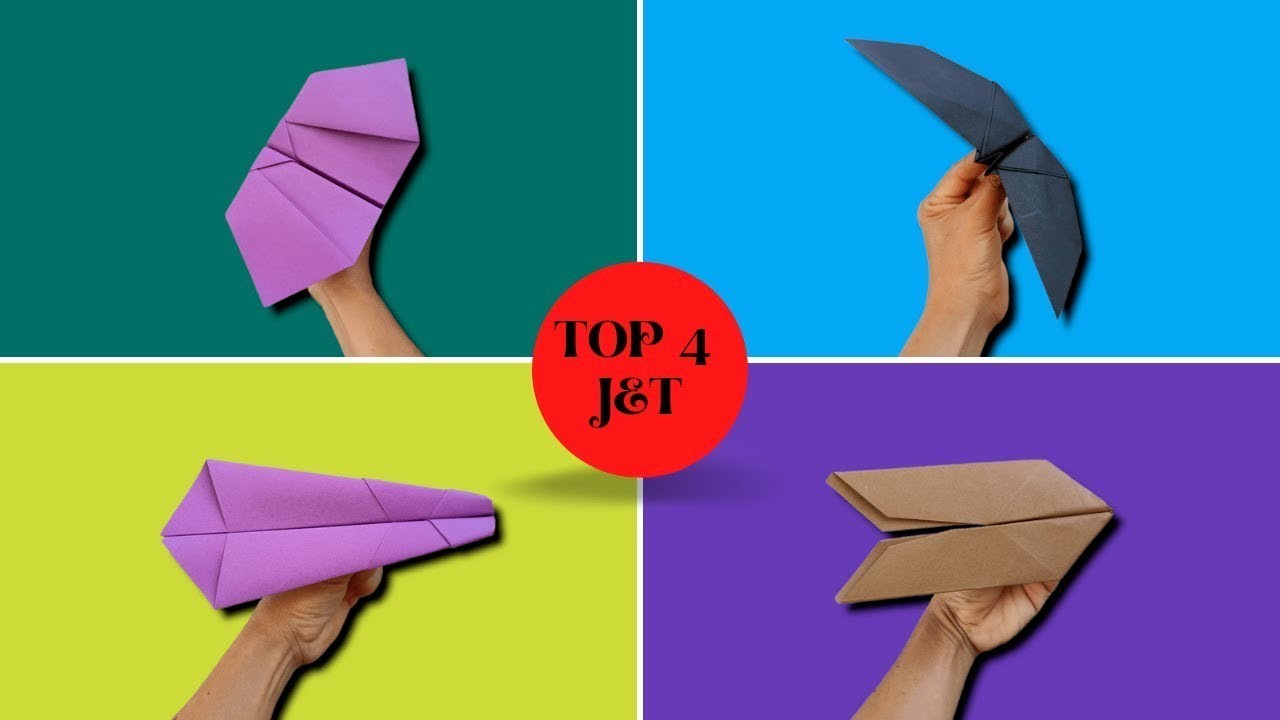 How to make a paper airplane design - 4 types of paper airplanes