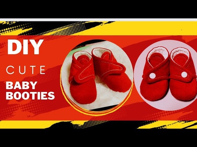 ✅How to make baby booties. DIY Easy make cute baby shoes.Step by step for beginners????