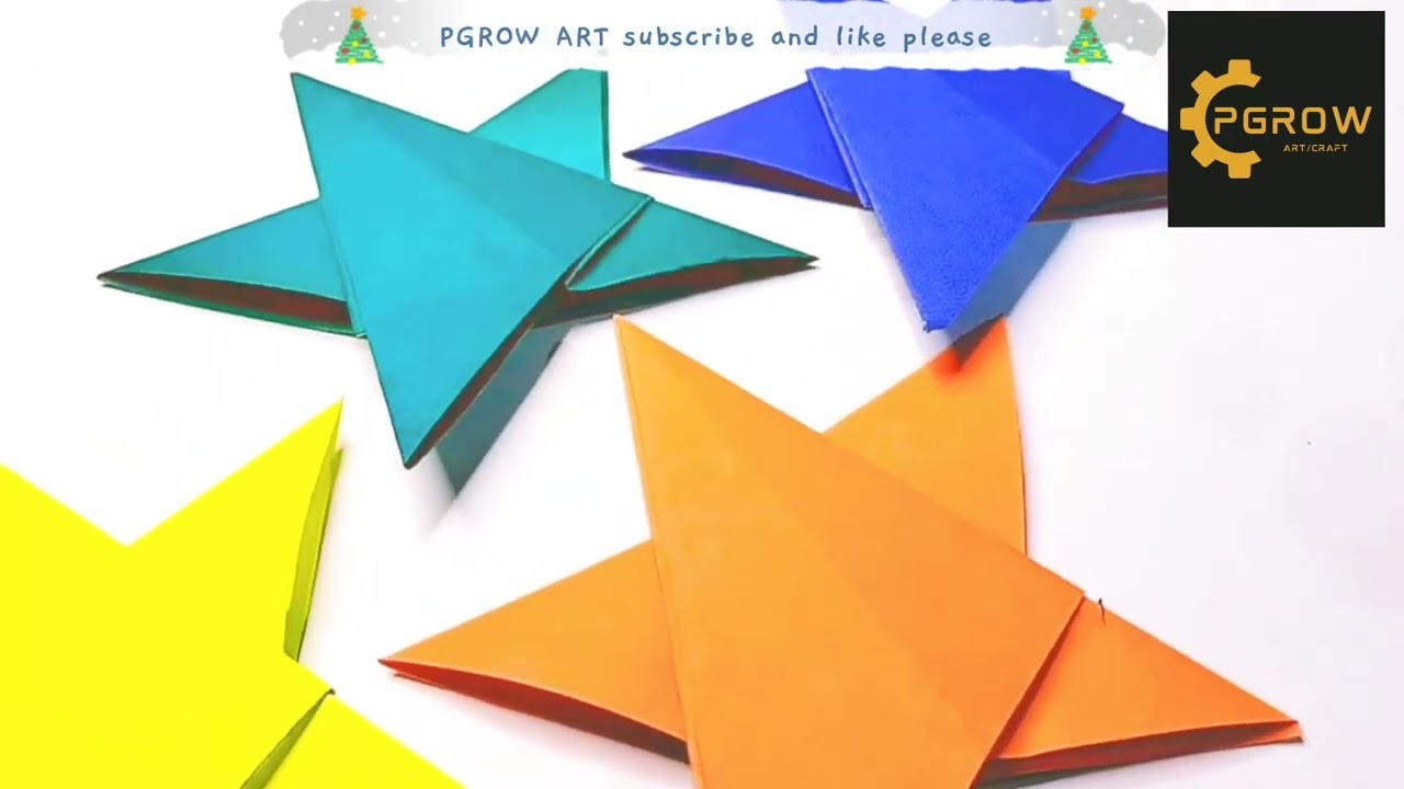How To Make Easy Paper Christmas Star For Kids.Nursery Crafting ideas.Paper Craft Easy.KIDS craft