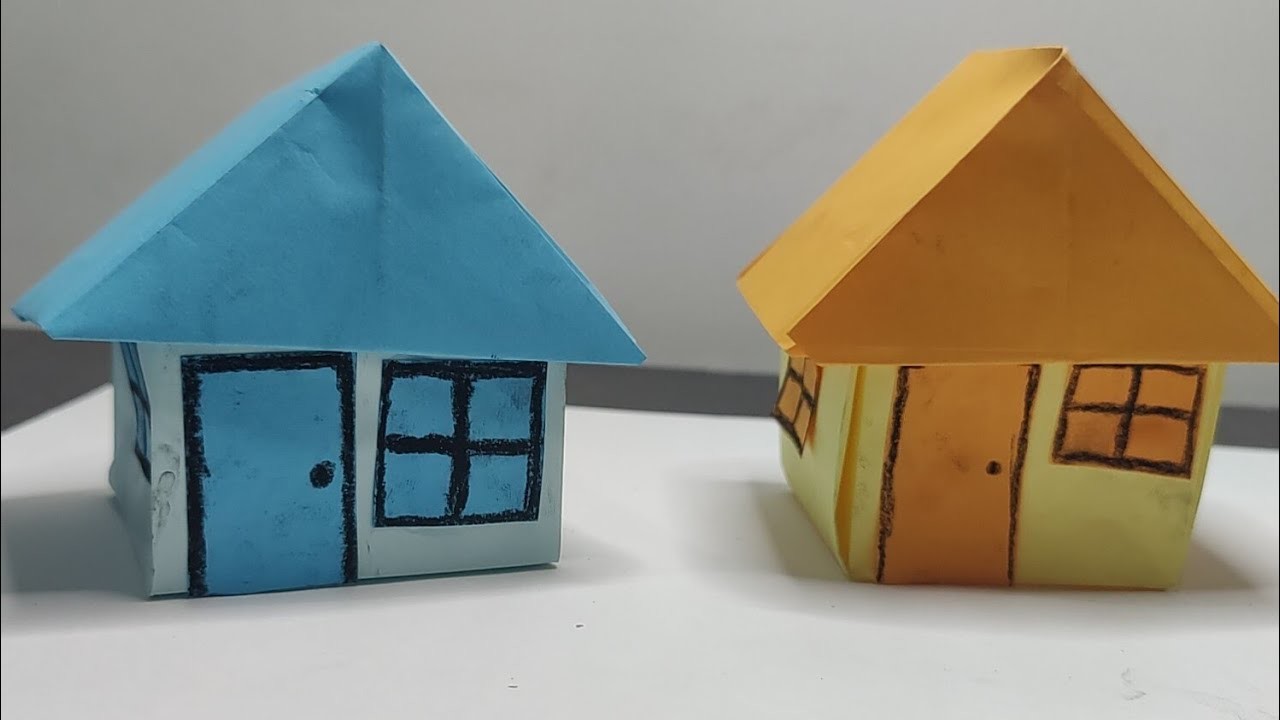 How to make easy paper house for kids.Nursery Craft Ideas. Paper Craft easy. kids craft