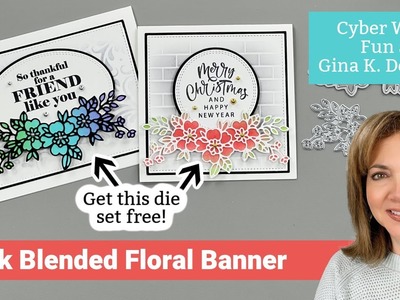 Ink Blended Floral Banner - Cyber Week Fun!