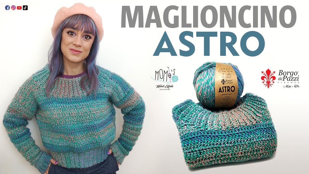 MAGLIONCINO OVERSIZE FACILISSIMO ASTRO || SIMPLE CROCHET SWEATER ???? Momì's ????