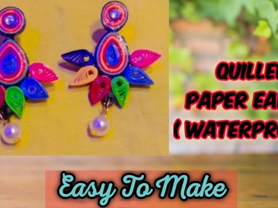 Quilled Earing. how to make quilling jewellery at home.paper Earnings.diy craft@virajmisthi