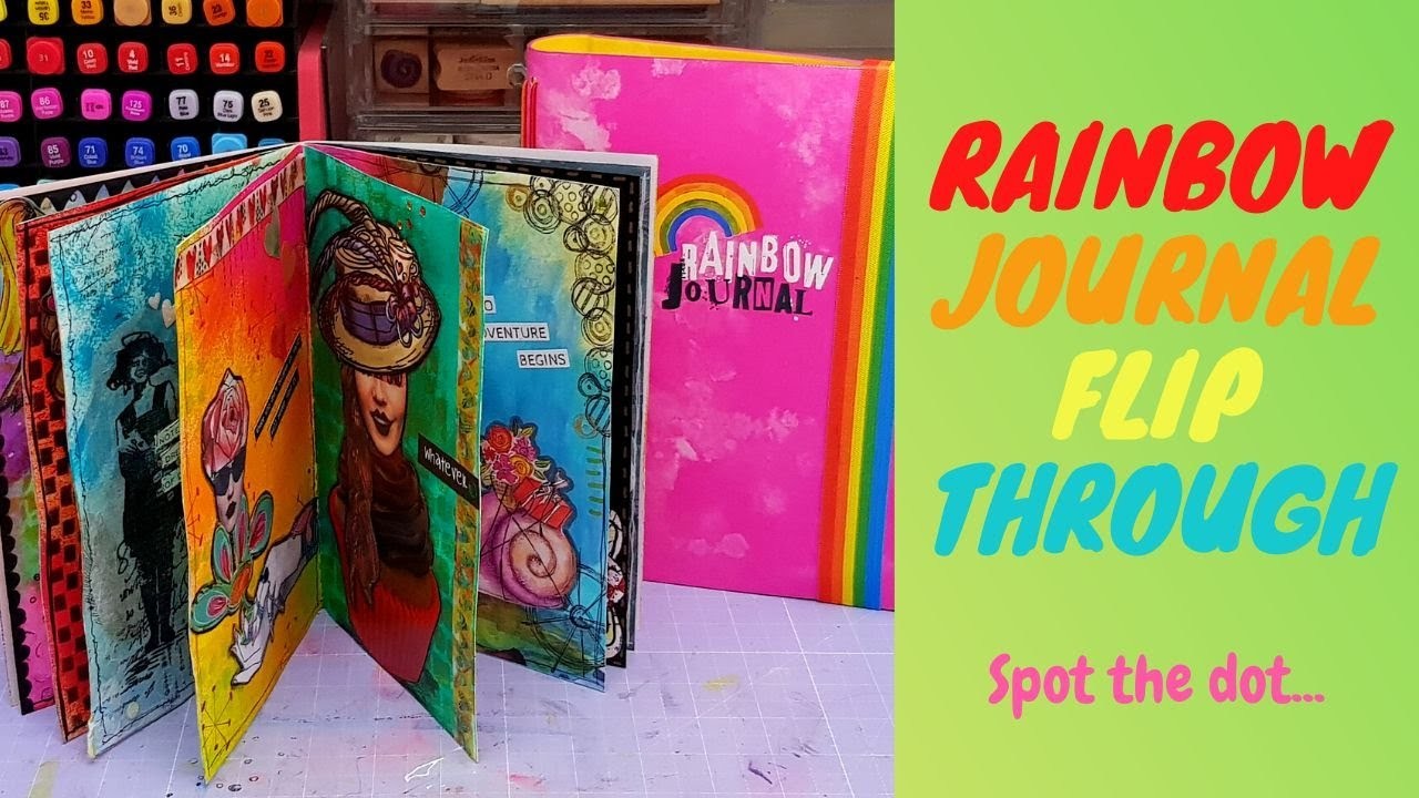 Rainbow Journal Flip through! (Spot the dot. . )