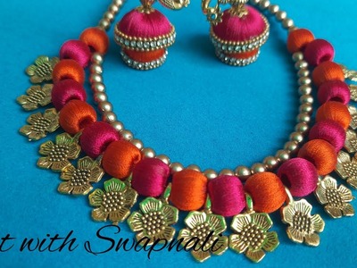 Silk thread Nacklace design || party ware  & easy to make #artwithswapnali2920