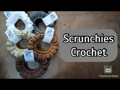 V1||SCRUNCHIES CROCHET|| Tutorial, Using 4ply Cotton Yarn. HANI Crochet 'N' Create