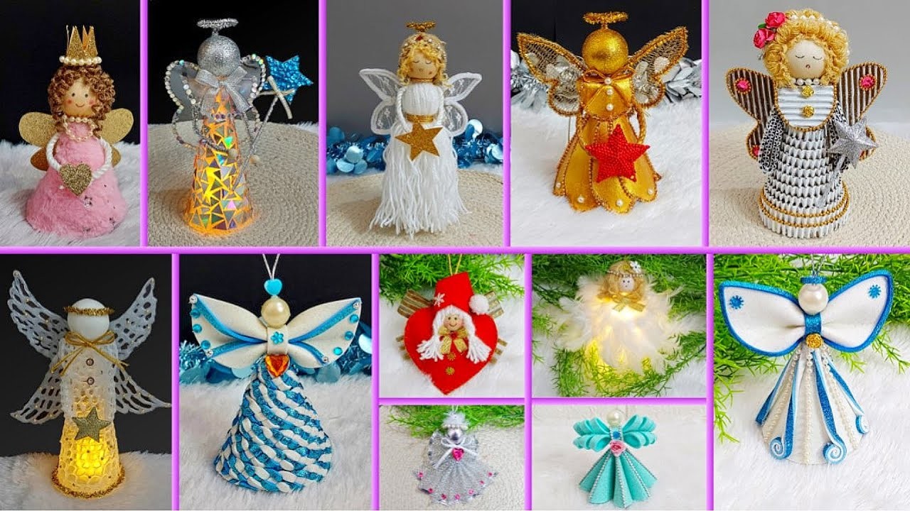 12 Easy Angel making idea with simple materials ( Part 2) | DIY Affordable Christmas craft idea????278