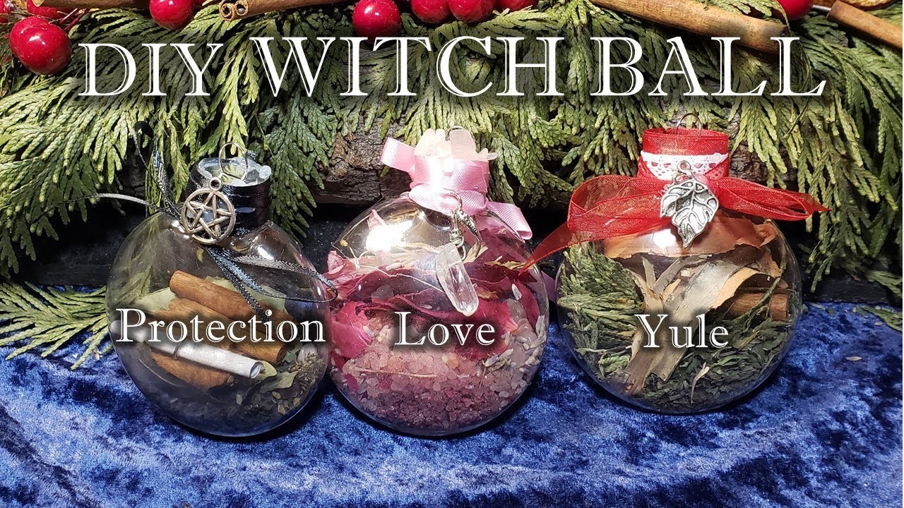 3 DIY Witch ball spells for; Protection, Love, Yule, & History of the Witch Ball, Pagan Crafting