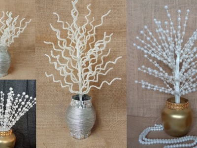 4 Design Flowers from pearl | DIY Pearl Flowers Craft | 4 Model Bunga dari mutiara