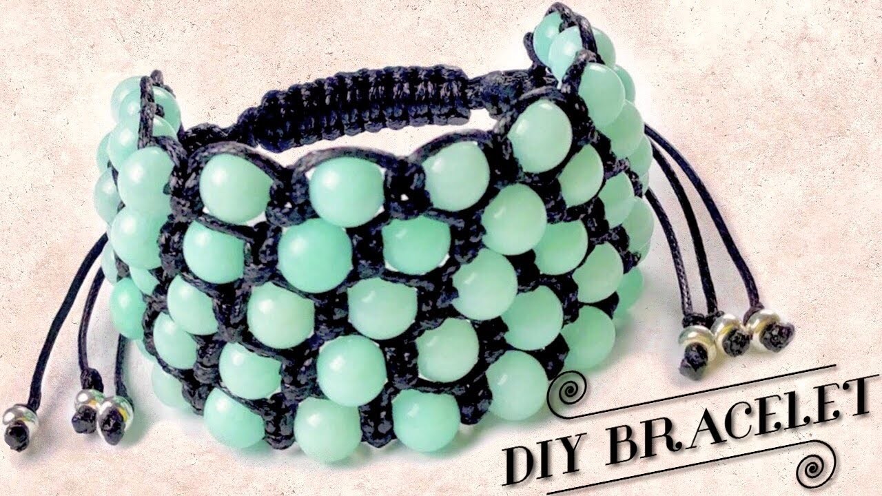 5 Strand Shamballa Bracelet | Beaded Bracelet Tutorial | How to tie a Bracelet | DIY Jewelry