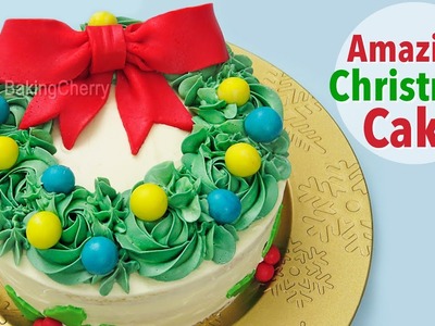 Amazing Christmas Cake Recipe | Christmas Cake Decorating Idea | Yummy Holiday Cake
