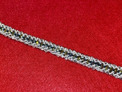 Beading Sparkle bracelet DIY. making Jewelry Tutorial