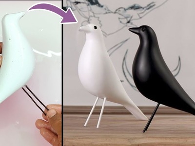 ???? Bird Showpiece. White cement craft idea. Bird Craft idea. Home decoration craft. Easy Craft