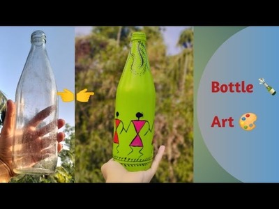 Bottle Craft | Bottle Art | Warli Art | DIY Warli Art on glass bottle ????