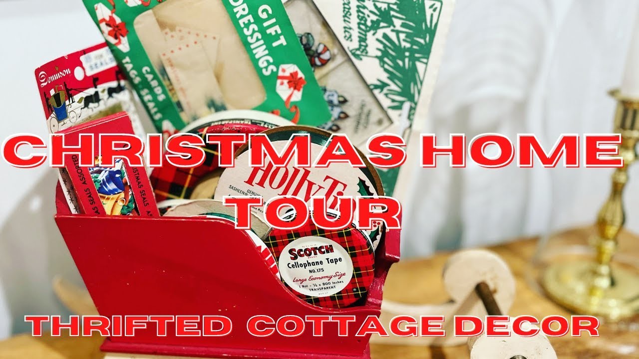 CHRISTMAS COTTAGE HOME TOUR COZY COTTAGE STYLE #christmashometour #christmasdecor #christmas2022