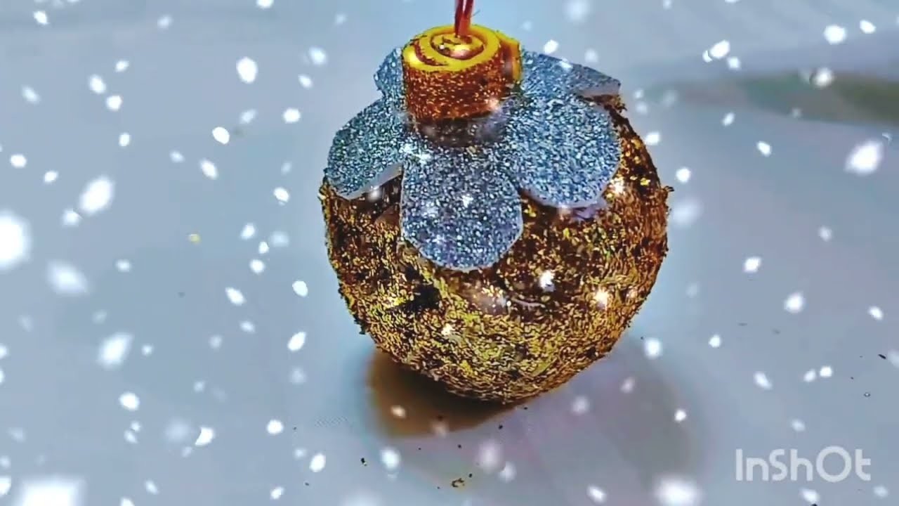 Christmas Decor | Christmas Ball DIY With waste Paper & Glitter @lifeofasma #christmasdecor