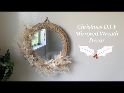 Christmas DIY || Mirrored Wreath Decor #diy #homedecor #festive
