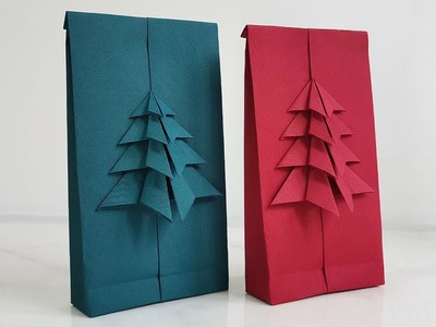 Christmas Gift Wrapping Ideas | How To Make A Paper Gift Bag Out Of Wrapping Paper