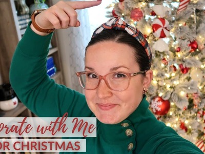 DECORATE WITH ME. Candy Cane + Gingerbread Christmas Decor with Rae Dunn and a new Christmas Tree
