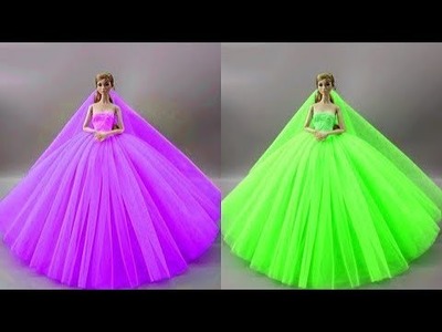 Disney Princess Doll Makeover   DIY Miniature Ideas for Barbie   Wig, Dress, Faceup,and More!