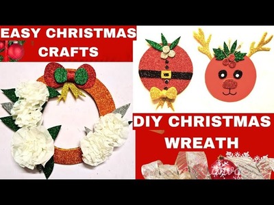 DIY Christmas wreath using cardboard| Easy Christmas crafts| DIY cardboard crafts| Kidzee art