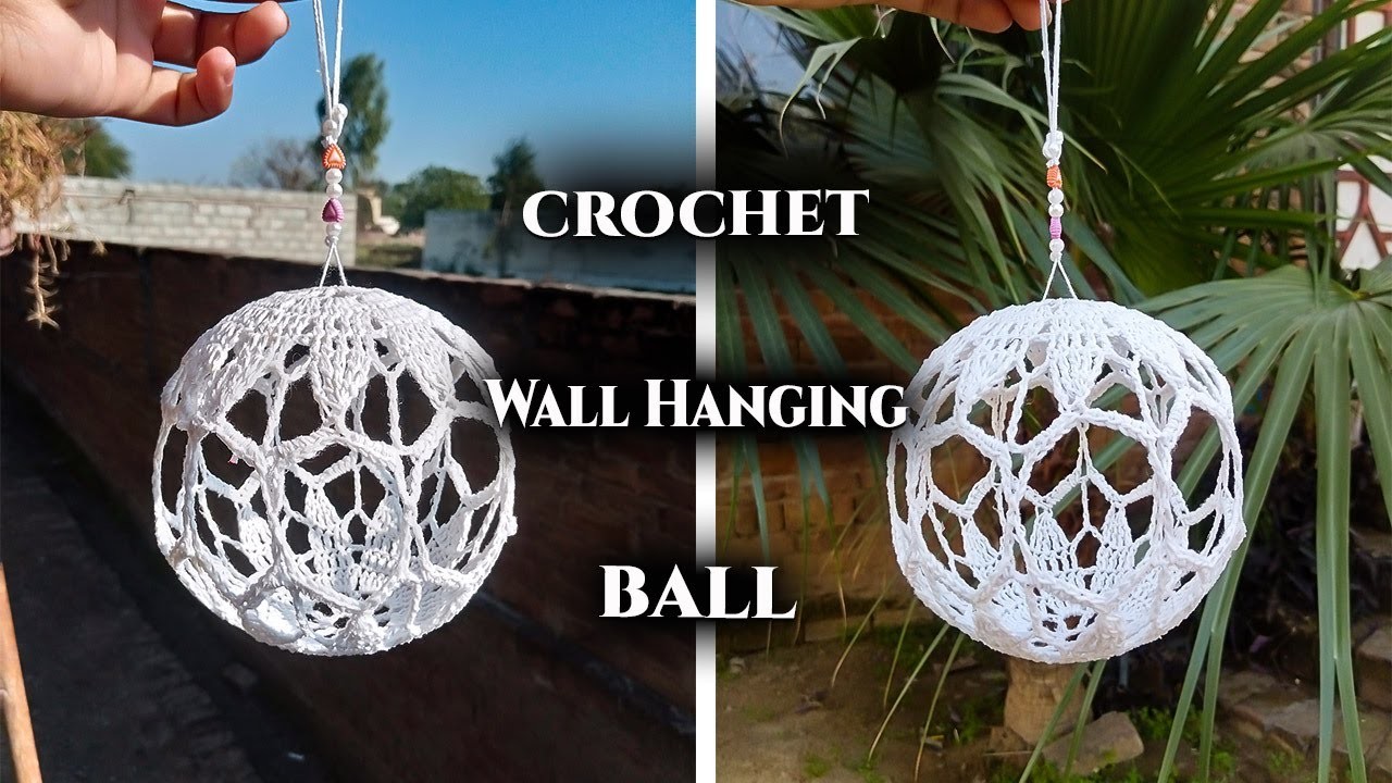 DIY Crochet Lace Christmas Wall Hanging Ball | New Year Decor | Christmas Ornament tutorial