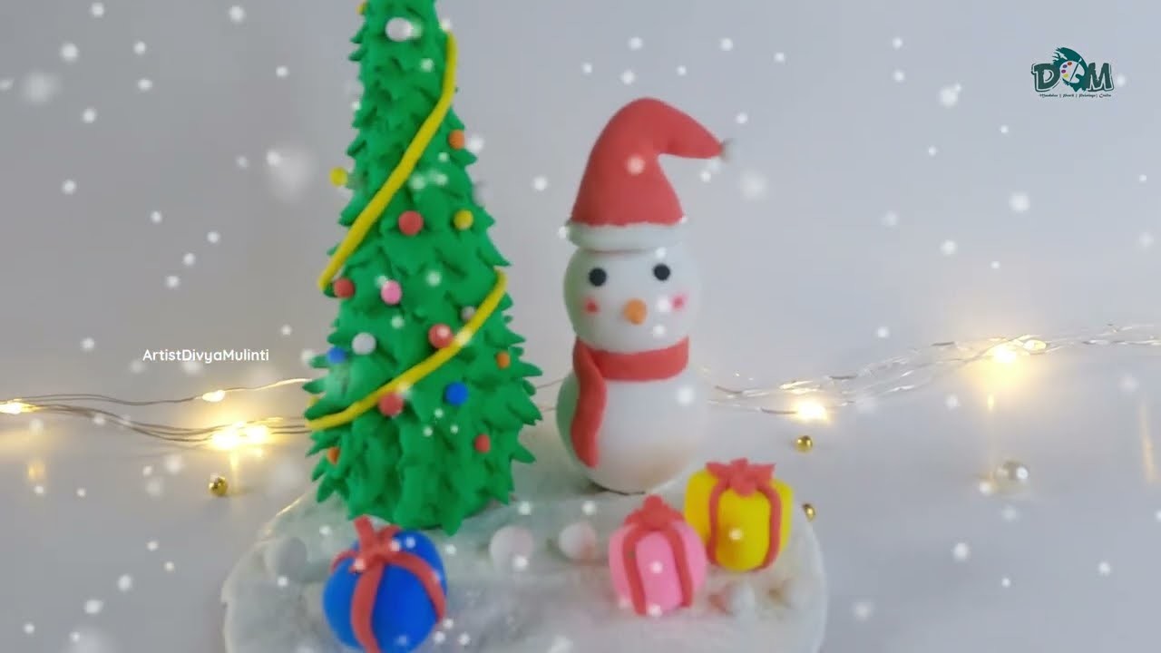 DIY Miniature Christmas Tree using Super Clay - Clay Art | Christmas Decoration Ideas