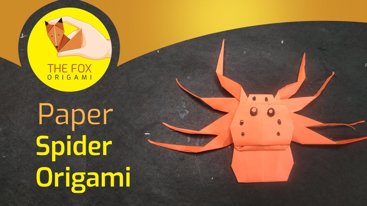 DIY PAPER SPIDER MAKING.Paper Crafts For School. How to fold a paper Spider.Easy kids craft ideas