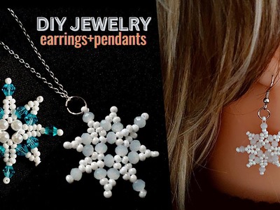 Earrings making. DIY Jewelry. Beaded earrings. Beaded pendants.