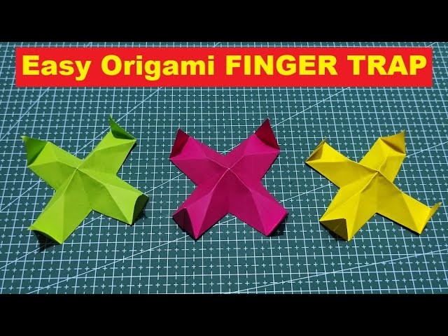 Easy Origami FINGER TRAP - DIY Paper Finger Trap - Simple Origami Tutorial - Origami Toys