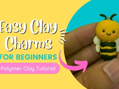 Easy Polymer Clay Idea For Beginners - Kawaii Bee Clay Charms