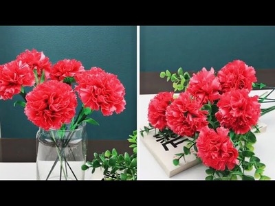 Easy satin ribbon flower craft | DIY homemade - how to make satin ribbon flower craft at home