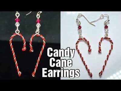 EASY Wire Wrapped Candy Cane Earrings: Wire Wrapping Tutorial: DIY Jewelry