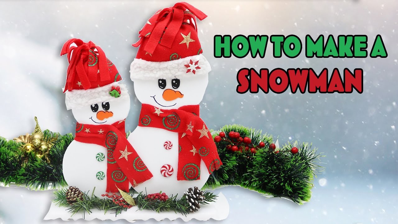How to make a Cute SNOWMAN - Snowman Christmas Ornament | aPasos Crafts DIY