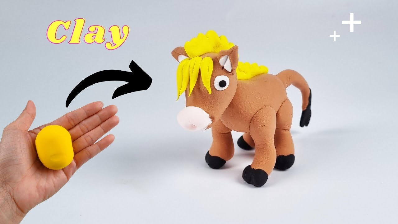 How to make clay horse easy ❤️ How to make horse with clay ???? polymer clay