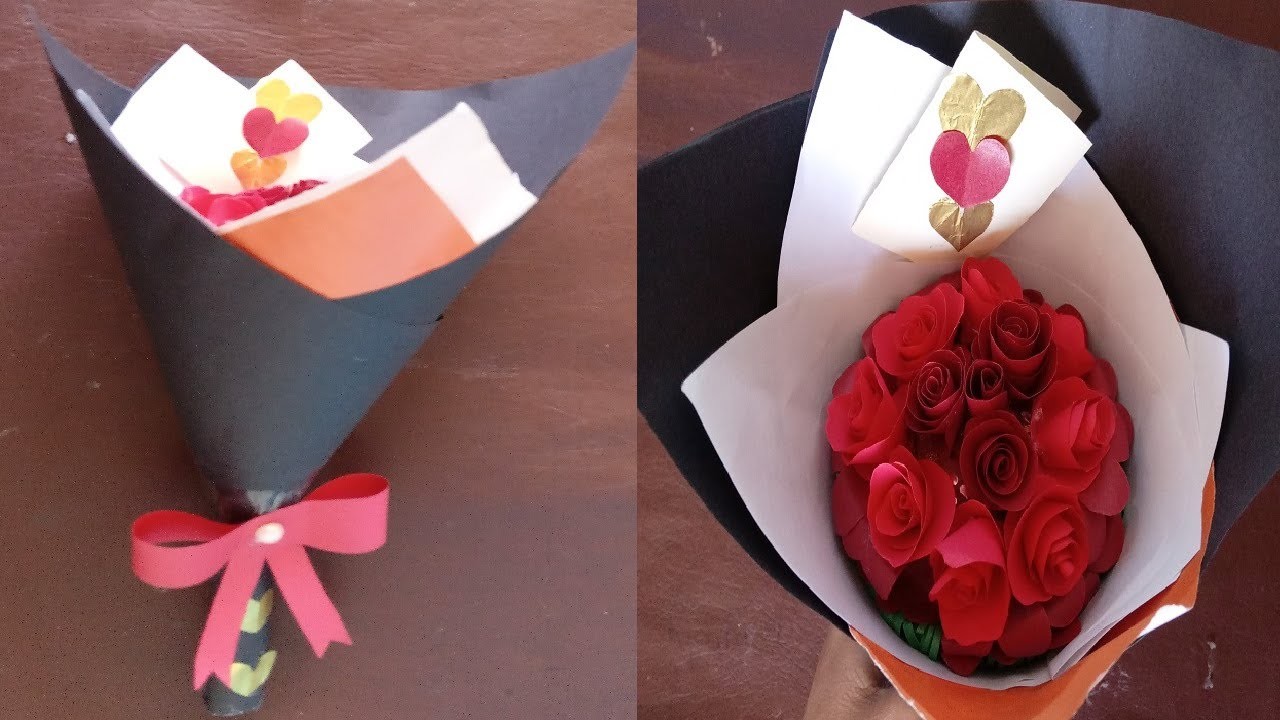 How to Make Flower Bouquet | DIY Paper Flower BOUQUET. Birthday gift ideas,