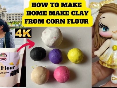 How to make homemade clay | corn flour clay | Clay art in tamil | Clay making for beginners |polymer