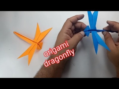 How to make origami dragonfly.DIY paper make easy