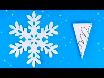 How to make Snowflake ❄️| Christmas Decoration | paper Cutting 3D design |beautiful wall decorations