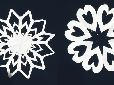 How to make snowflake with paper !! Christmas decorations ideas !! Snowflake craft !! Diy