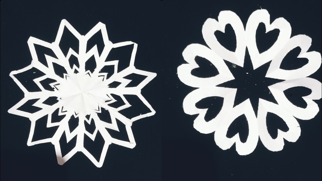 How to make snowflake with paper !! Christmas decorations ideas !! Snowflake craft !! Diy