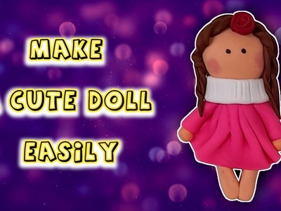 Make a cute and funny doll with handmade or polymer clay, amazing tutorial #DIY #howto #how  #ideas