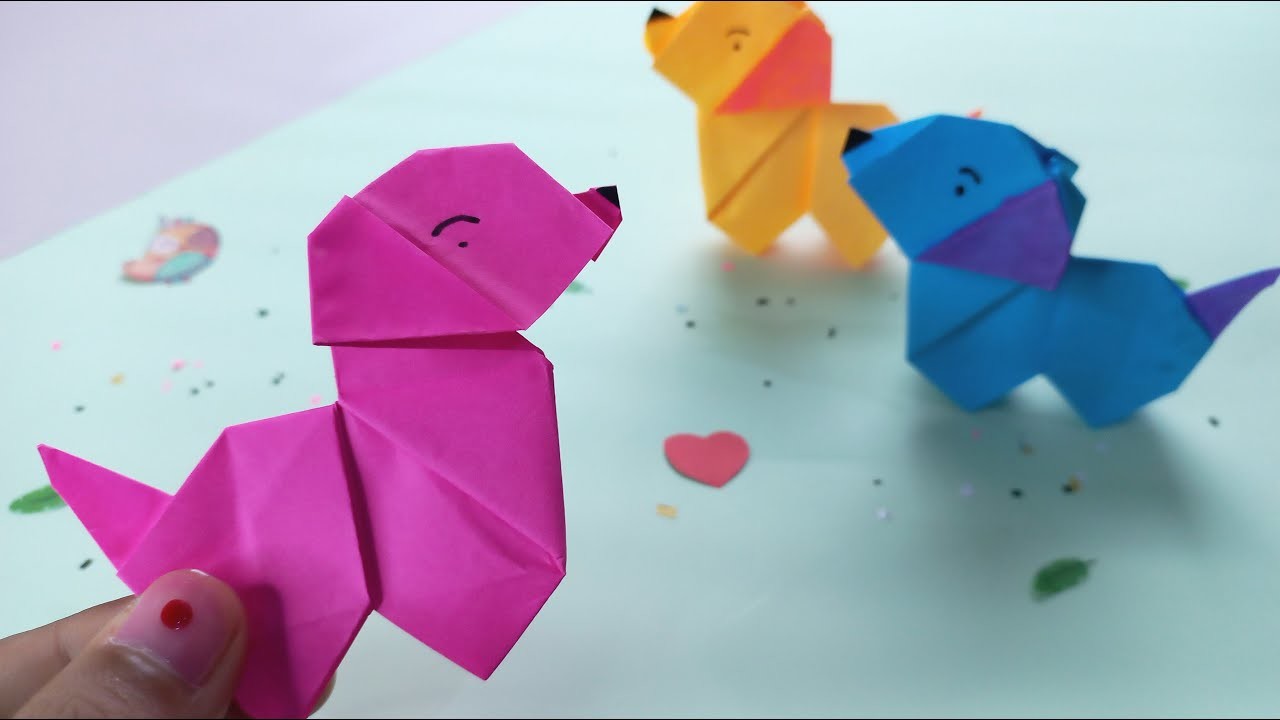 ORIGAMI DOG - How to make an easy origami
