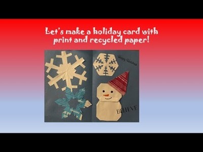 Origami Holiday Card with Recycled Paper
