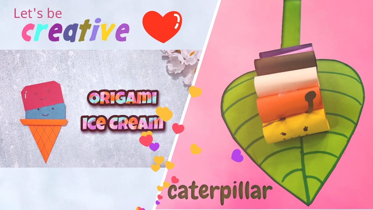Origami Ice-cream : Craft ideas, Paper Craft: 5 min Craft ???? Bon Craft