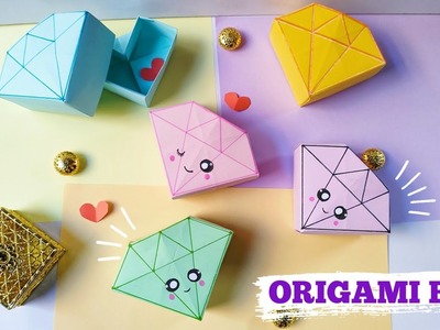 Origami Paper Diamond Box | Easy Paper Craft| How to make paper diamond Easy Paper craft
