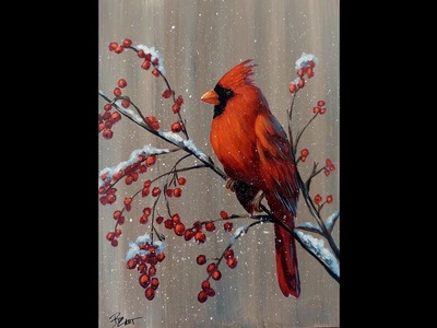 Painting a Cardinal In Acrylics