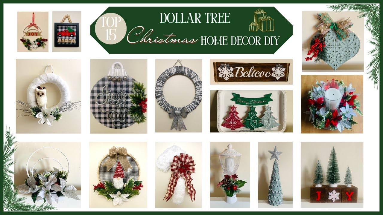 ????????TOP 15 DOLLAR TREE CHRISTMAS HOME DECOR DIY 2022 ????????